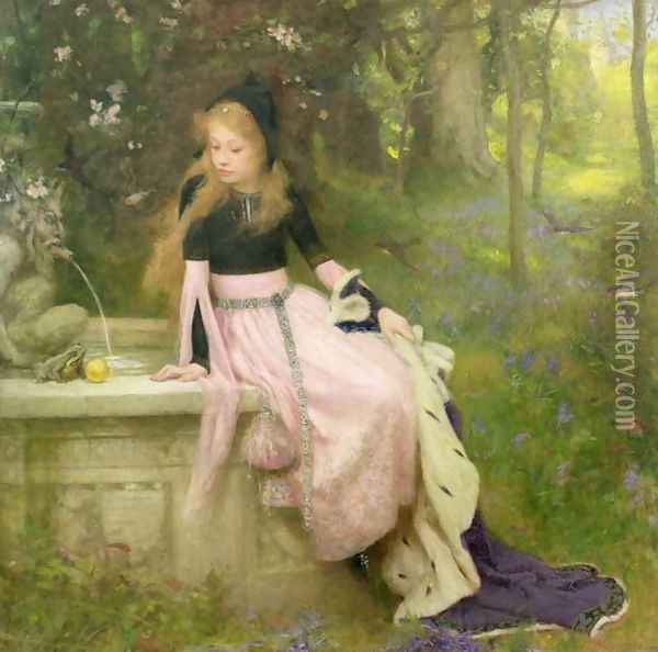 The Princess and the Frog, 1894 Oil Painting - William Robert Symonds