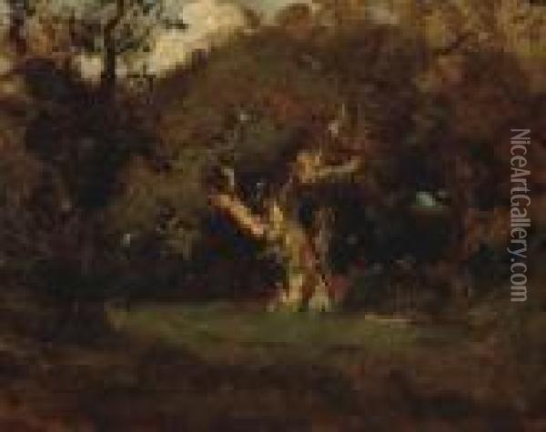 Oak Trees Oil Painting - William Keith