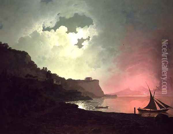 Vesuvius Oil Painting - Josepf Wright Of Derby