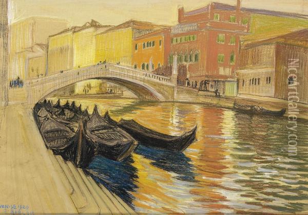Venise Oil Painting - Ernest Bieler