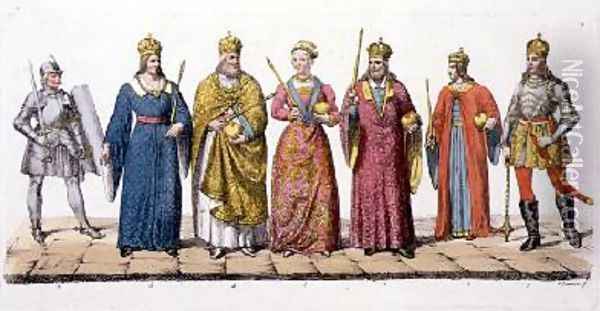 Leaders and Kings of Hungary Oil Painting - Antonio Lanzani