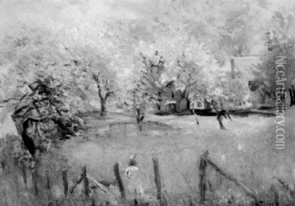 Apple Trees At Lexington Oil Painting - Jean Nutting Oliver