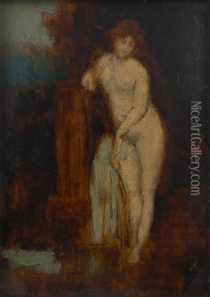 Jeune Femme A La Source Oil Painting - Jean-Jacques Henner