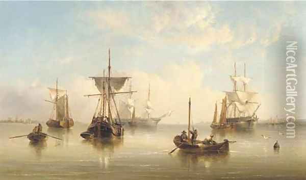 A peaceful anchorage on the East coast Oil Painting - Henry Redmore