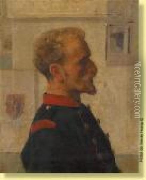Ernest Marneffe 2 Octobre 1889, Dediee Au Camarade Oil Painting - Ernest Marneffe