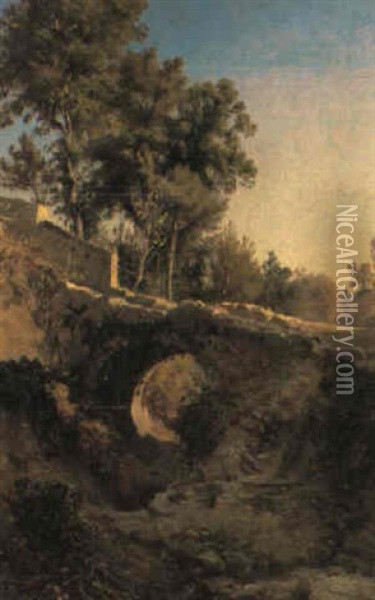 Cava Dei Tirreni Oil Painting - Giacinto Gigante