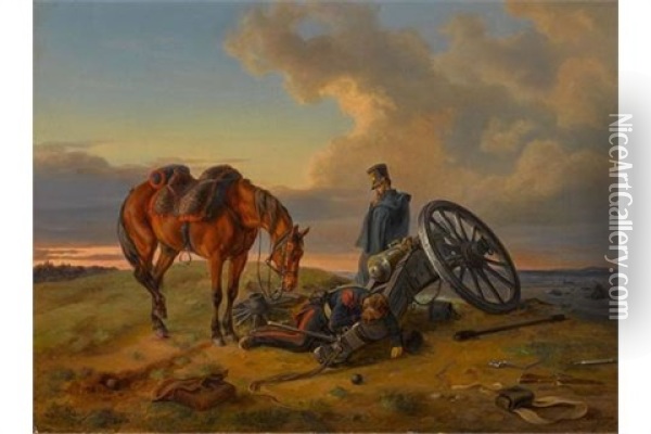 Nach Der Schlacht Oil Painting - Albrecht Adam