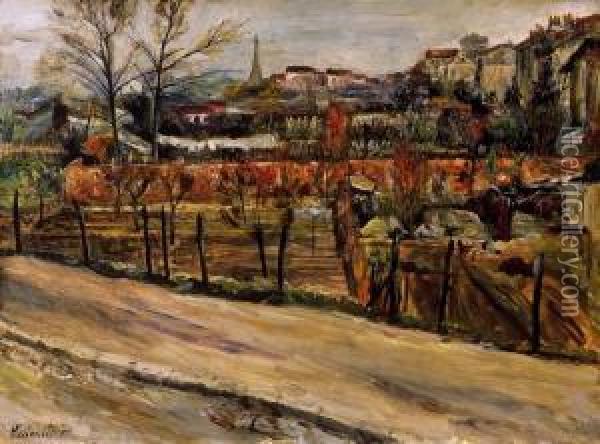 View Of Paris Oil Painting - Lucien Adrion