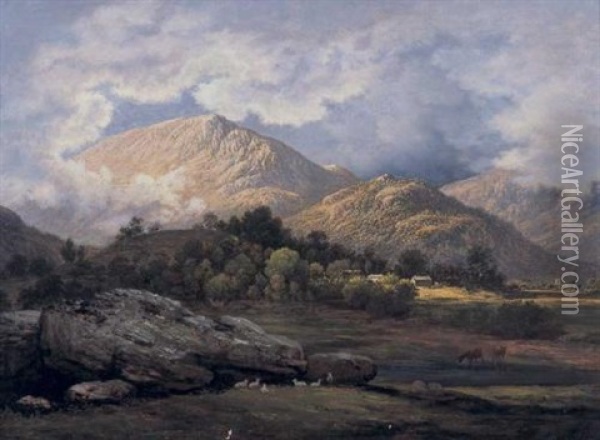 A View Of Patterdale Fell At Ullswater, Lake District Oil Painting - John Glover