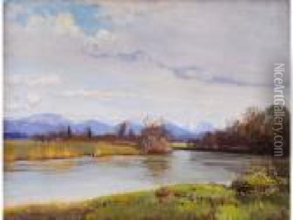 Moorlandschaft Mit Flusslauf Bei Murnau/kochel Oil Painting - Willy Moralt