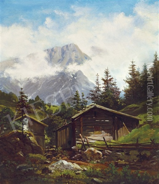 Romantic Landscape Oil Painting - Sandor Brodszky
