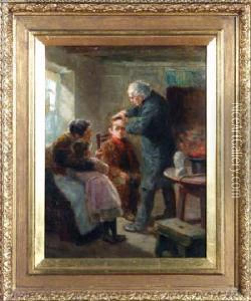 The Phrenologist Oil Painting - Ralph Hedley