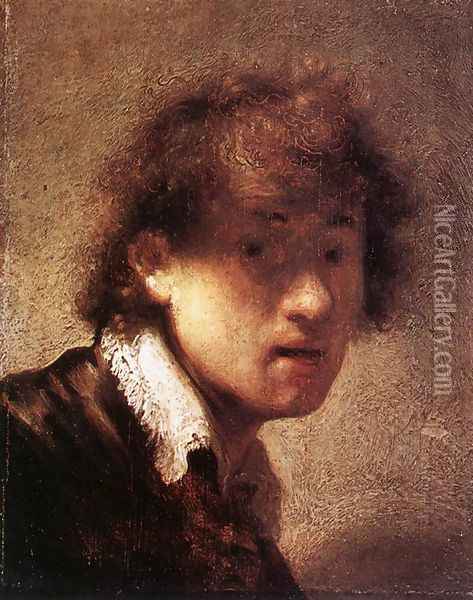 Self-Portrait (2) 1629 Oil Painting - Rembrandt Van Rijn
