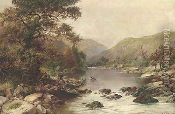 In the Llugwy Valley, above Bettws-y-Coed Oil Painting - William Henry Mander