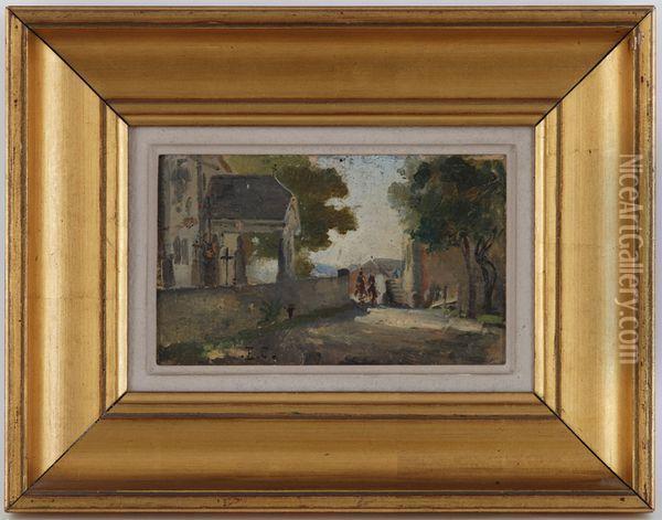 Place De Village Oil Painting - Edouard Castres