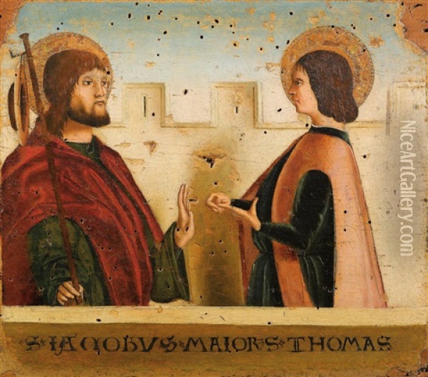 The Apostles James The Greater And Thomas Oil Painting - Salvo d' Antonio