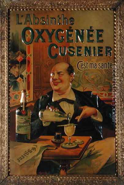 Poster advertising Oxygenee Cusenier Absinthe Oil Painting - Tamagno