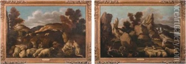 Le Sacrifice D'isaac (+ Le Combat De Jacob Et L'ange; Pair) Oil Painting - Pedro Orrente