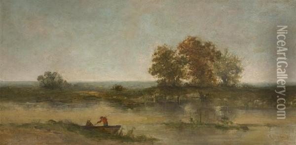 Le Passeur Dans Sabarque Oil Painting - Louis Dubois