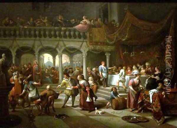Marriage at Cana Oil Painting - Jan Steen