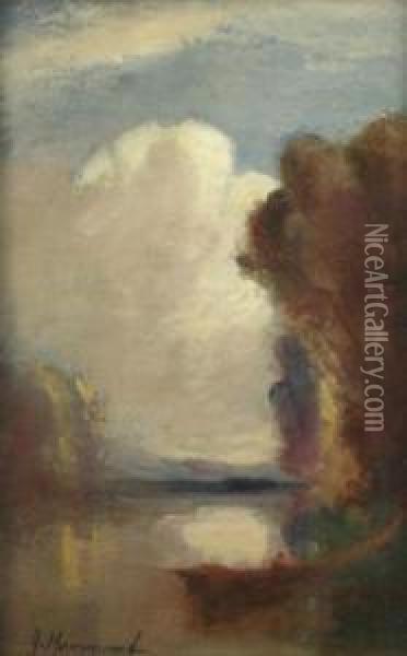 The Ferry Oil Painting - John A. Hammond