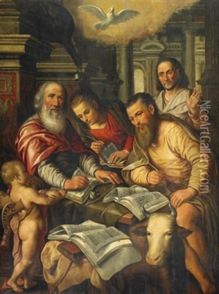 Die Vier Evangelisten Oil Painting - Joachim Beuckelaer
