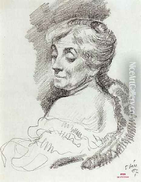 Portrait of Mme Van Rysselberghe Oil Painting - Theo van Rysselberghe