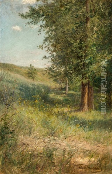 Wiesen- Und Waldlandschaft Oil Painting - Pavel Aleksandrovich Bryullov