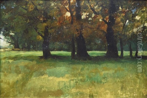 In The Sachsenwald Oil Painting - Thomas Herbst