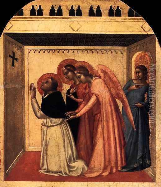 The Temptation of St Thomas Aquinas Oil Painting - Bernardo Daddi