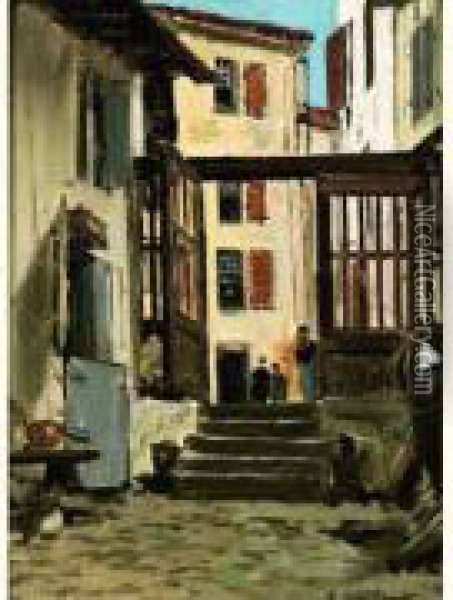 La Ruelle Oil Painting - Gustave Achille Guillaumet