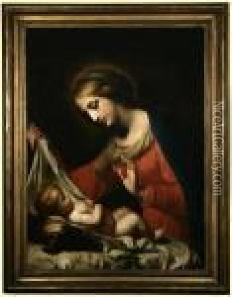 'madonna Of The Veil' Oil Painting - Carlo Dolci