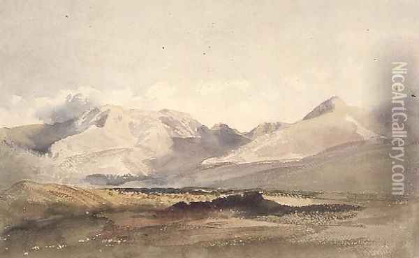 Mountain scene, Westmorland Oil Painting - Peter de Wint