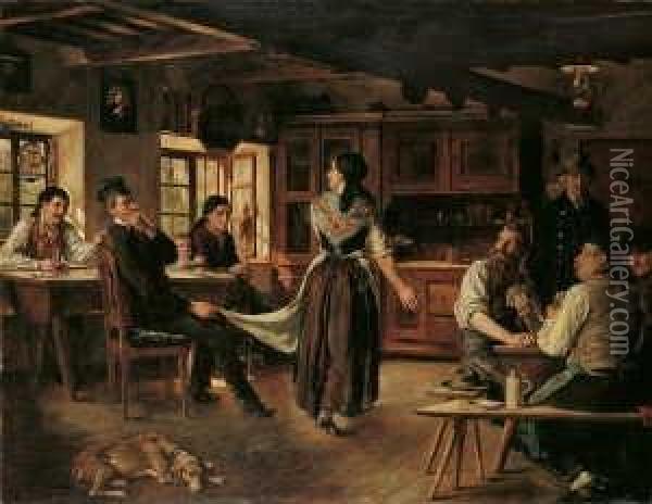 Signiert Und Datiert Unten Links: Ch. Klaus/1890. Oil Painting - Christian Klaus