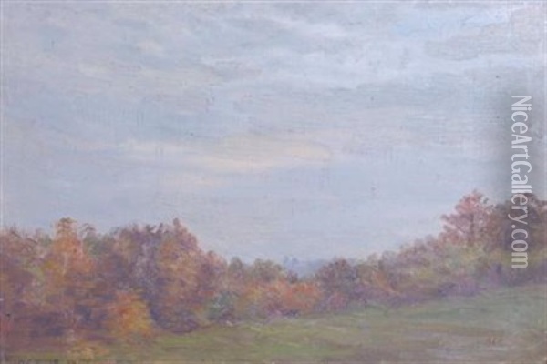 Connecticut Landscape (+ Connecticut Landscape, Smllr; 2 Works) Oil Painting - Albert E. Smith