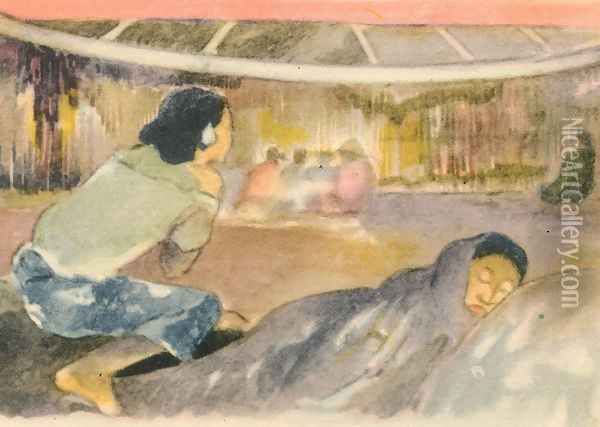 Watercolor 15 Oil Painting - Paul Gauguin