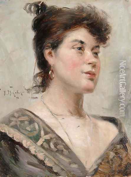 Woman, 1892 Oil Painting - Aleksandr Vladimirovich Makovsky