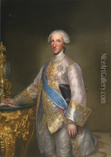 Don Luis Jaime Antonio De Borbon Y Farnesio, Infante Of Spain Oil Painting - Anton Raphael Mengs