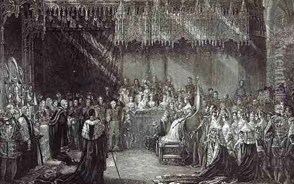 The Coronation of the Queen Oil Painting - Sir George Hayter