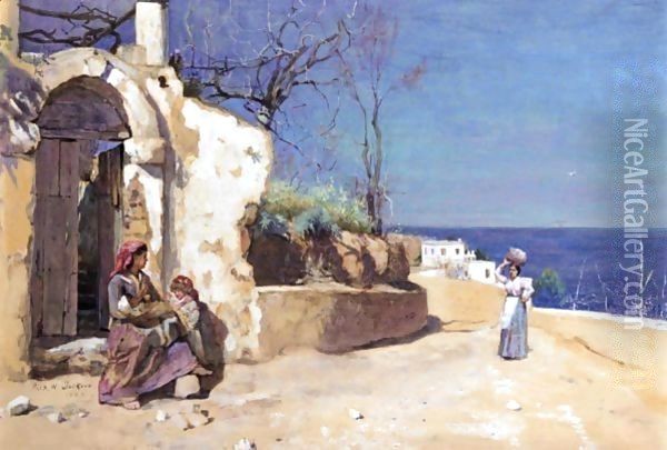 A February Day, Capri Oil Painting - Frederick William Jackson