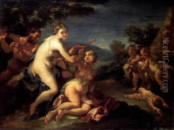 Pan, Ninfe E Putti Oil Painting -  Parmigianino (Michele da Parma)