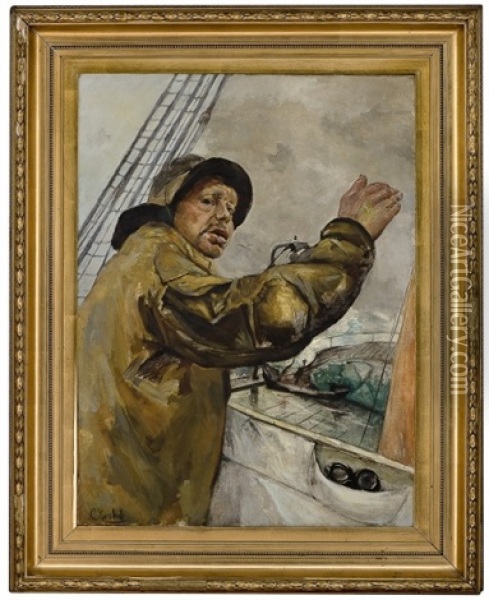 A Little Aport Oil Painting - Christian Krohg