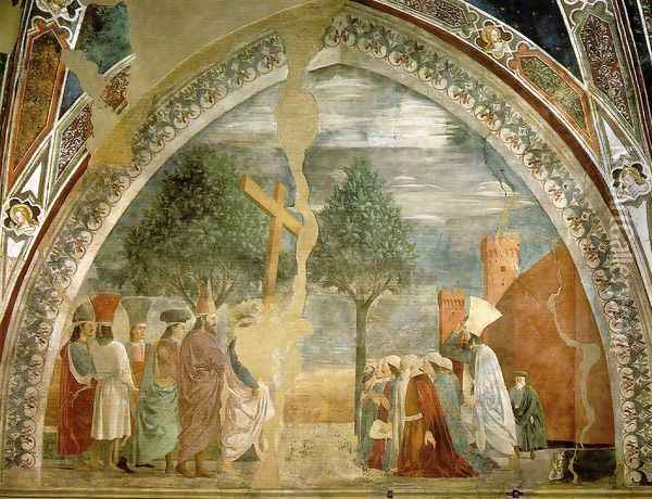 Exaltation of the Cross c. 1466 Oil Painting - Piero della Francesca