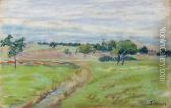 Les Coteaux De Thierceville Oil Painting - Camille Pissarro