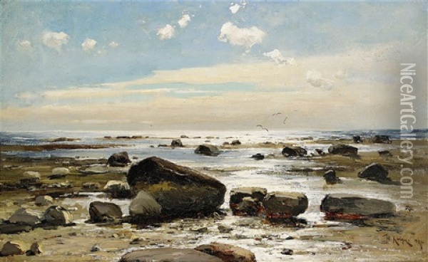 Seascape Oil Painting - Yuliy Yulevich (Julius) Klever