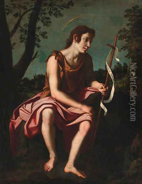 Saint John the Baptist in the wilderness Oil Painting - Florentine School