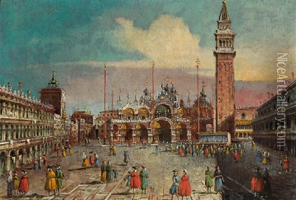 Venedig - Blick Auf San Marco Oil Painting - Carlo Grubas