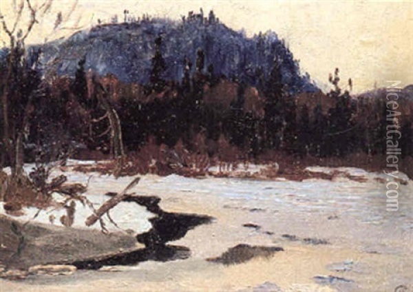 The Blue Mountain, Cache River Oil Painting - Maurice Galbraith Cullen