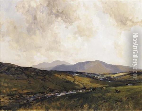 The Glenveigh Hills Oil Painting - James Humbert Craig