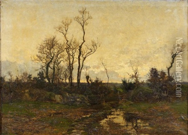 Paysage, 1879 Oil Painting - Hugh Bolton Jones